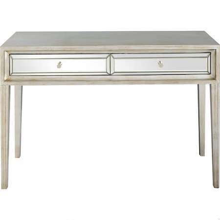 Homeroots 31.2 x 48 x 16.8 in. Antiqued Silver Finish Console Table 396812